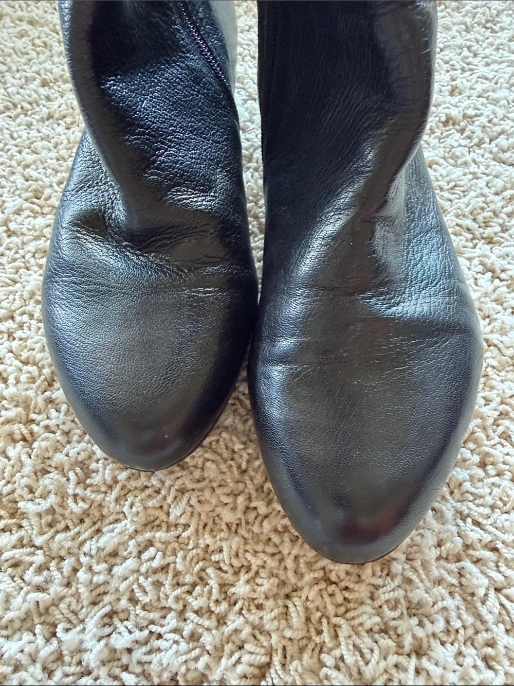Nine West Black Over-The-Knee Studded Leather Boots